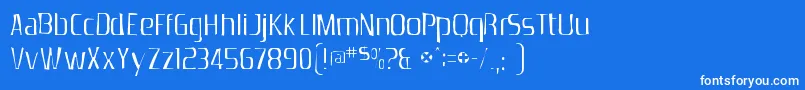 Zrnicgaunt Font – White Fonts on Blue Background