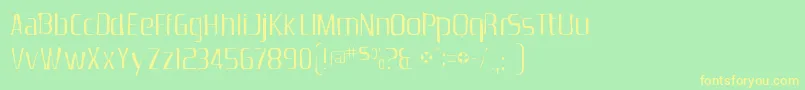 Zrnicgaunt Font – Yellow Fonts on Green Background