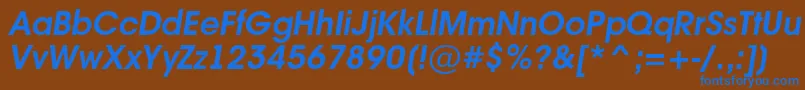 AvanteintBolditalic Font – Blue Fonts on Brown Background