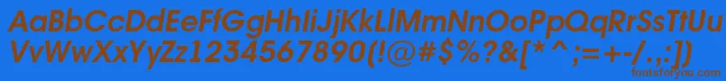 AvanteintBolditalic Font – Brown Fonts on Blue Background