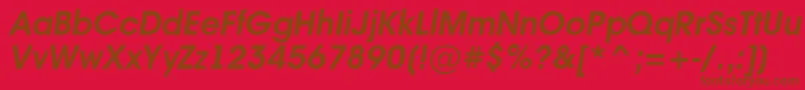 AvanteintBolditalic Font – Brown Fonts on Red Background