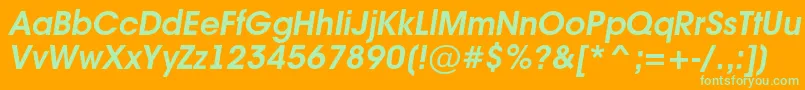 AvanteintBolditalic Font – Green Fonts on Orange Background