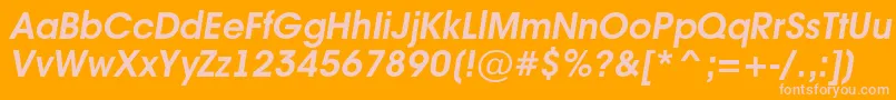 Czcionka AvanteintBolditalic – różowe czcionki na pomarańczowym tle