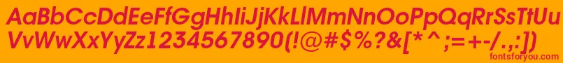 AvanteintBolditalic Font – Red Fonts on Orange Background