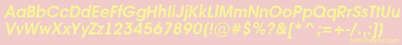 AvanteintBolditalic Font – Yellow Fonts on Pink Background