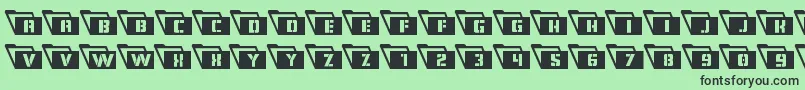 Eyesonlyleft Font – Black Fonts on Green Background