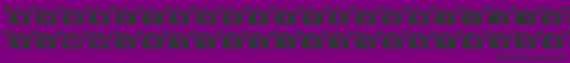 Weitere Informationen zur Eyesonlyleft-Schriftart Eyesonlyleft-Schriftart – Schwarze Schriften auf violettem Hintergrund
