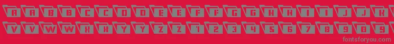 Eyesonlyleft Font – Gray Fonts on Red Background