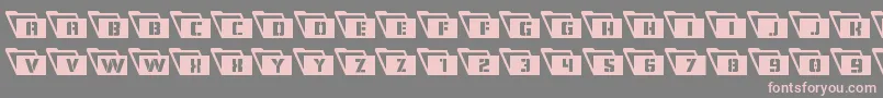 Eyesonlyleft Font – Pink Fonts on Gray Background