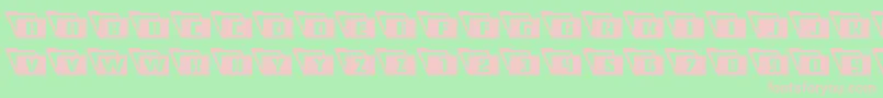 フォントEyesonlyleft – 緑の背景にピンクのフォント