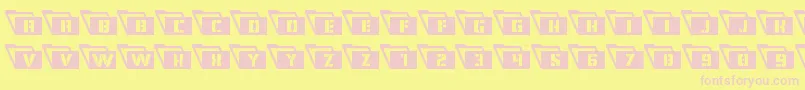 Eyesonlyleft Font – Pink Fonts on Yellow Background