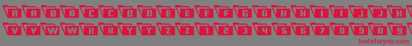 Eyesonlyleft Font – Red Fonts on Gray Background