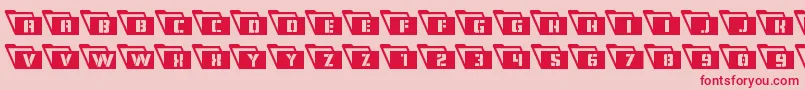 Eyesonlyleft Font – Red Fonts on Pink Background