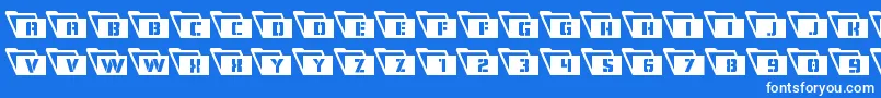 Eyesonlyleft Font – White Fonts on Blue Background