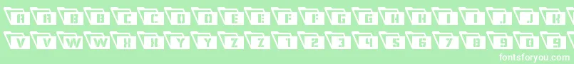 fuente Eyesonlyleft – Fuentes Blancas Sobre Fondo Verde