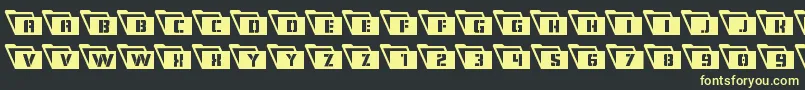 Eyesonlyleft Font – Yellow Fonts on Black Background