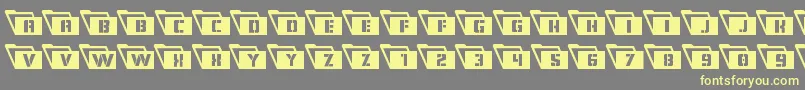 Eyesonlyleft Font – Yellow Fonts on Gray Background