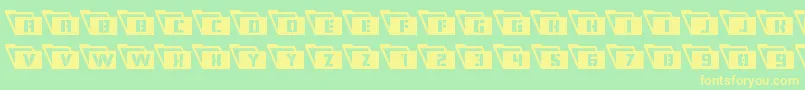 Eyesonlyleft Font – Yellow Fonts on Green Background