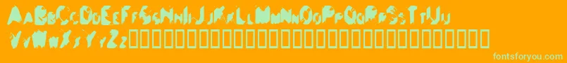 Balls Font – Green Fonts on Orange Background