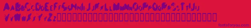 Balls Font – Purple Fonts on Red Background