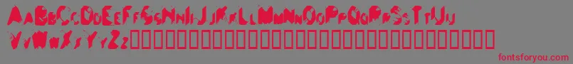 フォントBalls – 赤い文字の灰色の背景