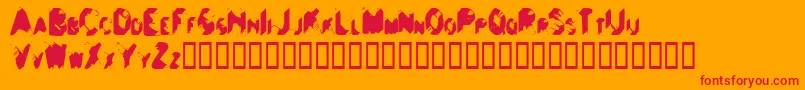 Balls Font – Red Fonts on Orange Background