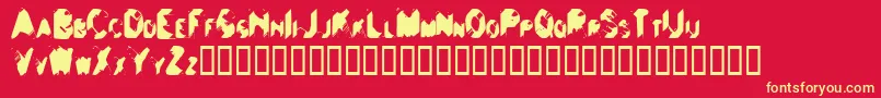 Balls Font – Yellow Fonts on Red Background
