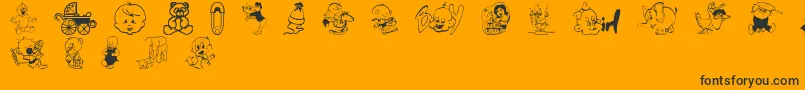 BabyCsp-Schriftart – Schwarze Schriften auf orangefarbenem Hintergrund