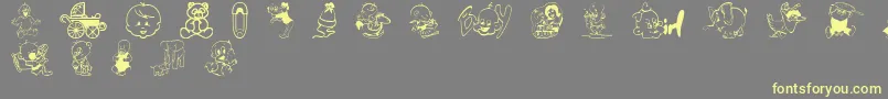 BabyCsp Font – Yellow Fonts on Gray Background