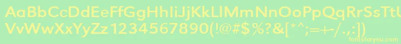 Urwgrotesktextwid Font – Yellow Fonts on Green Background