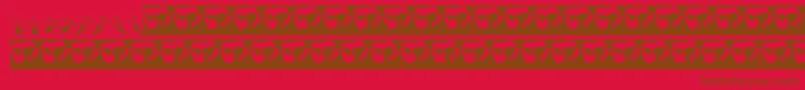 Rat Paws Font – Brown Fonts on Red Background