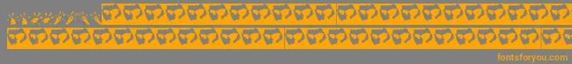 Rat Paws Font – Orange Fonts on Gray Background