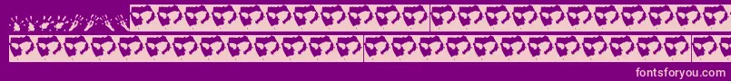 Rat Paws Font – Pink Fonts on Purple Background