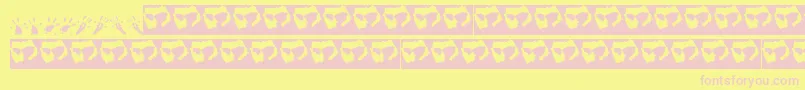 Rat Paws Font – Pink Fonts on Yellow Background