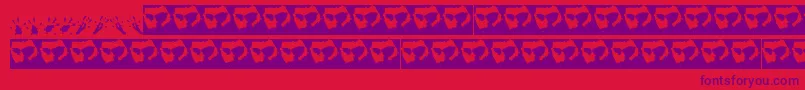 Rat Paws Font – Purple Fonts on Red Background