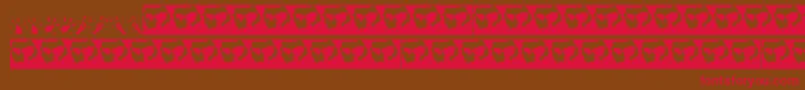 Rat Paws Font – Red Fonts on Brown Background