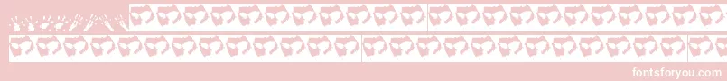 Rat Paws Font – White Fonts on Pink Background