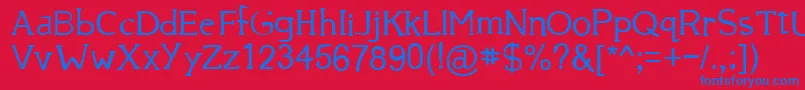 39 Font – Blue Fonts on Red Background