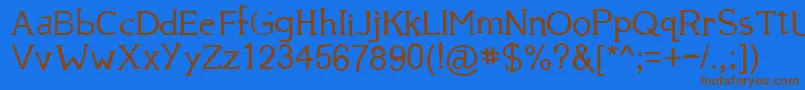 39 Font – Brown Fonts on Blue Background