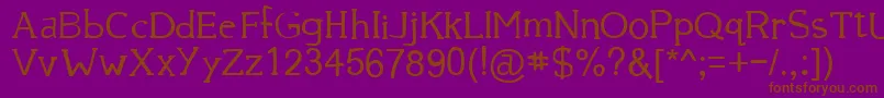 39 Font – Brown Fonts on Purple Background