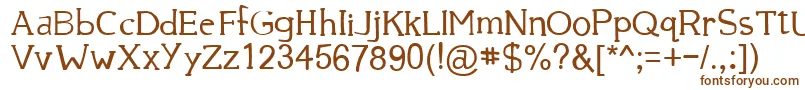 フォント39 – 白い背景に茶色のフォント