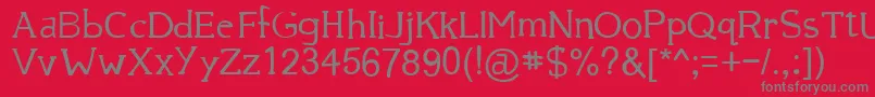 フォント39 – 赤い背景に灰色の文字