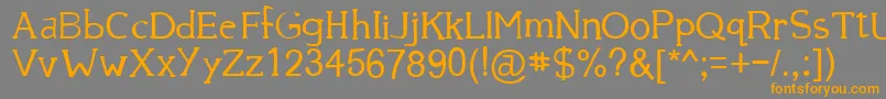 39 Font – Orange Fonts on Gray Background