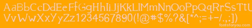 Lisätietoja 39-fontista 39-fontti – vaaleanpunaiset fontit oranssilla taustalla