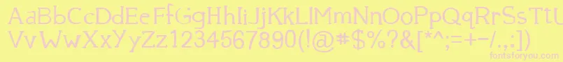 39 Font – Pink Fonts on Yellow Background