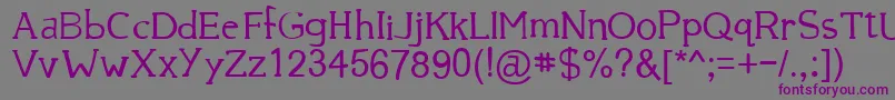 Шрифт 39 – фиолетовые шрифты на сером фоне