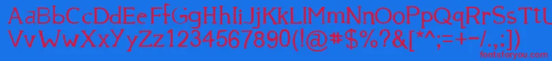 フォント39 – 赤い文字の青い背景