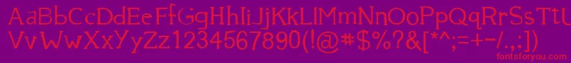 39 Font – Red Fonts on Purple Background