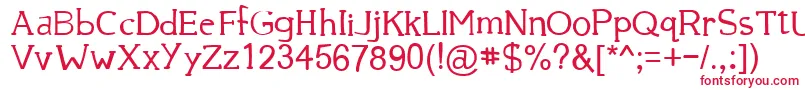 フォント39 – 白い背景に赤い文字