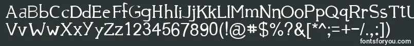 フォント39 – 黒い背景に白い文字